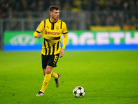 Pascal Groß of Borussia Dortmund  controls the ball during the Champions League Round 4 match between Borussia Dortmund v SK Sturm Graz at t...