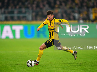 Pascal Groß of Borussia Dortmund  controls the ball during the Champions League Round 4 match between Borussia Dortmund v SK Sturm Graz at t...