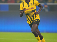 Serhou Guirassy of Borussia Dortmund  looks on during the Champions League Round 4 match between Borussia Dortmund v SK Sturm Graz at the Si...