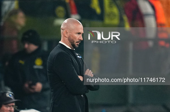 Christian Ilzer of SK Sturm Graz  looks on during the Champions League Round 4 match between Borussia Dortmund v SK Sturm Graz at the Signal...