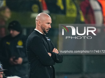 Christian Ilzer of SK Sturm Graz  looks on during the Champions League Round 4 match between Borussia Dortmund v SK Sturm Graz at the Signal...