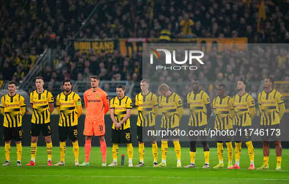  Borussia Dortmund team  during the Champions League Round 4 match between Borussia Dortmund v SK Sturm Graz at the Signal Luna Park stadium...