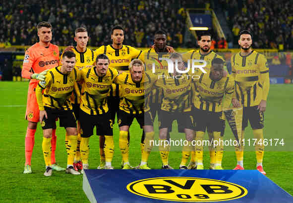  Borussia Dortmund team  during the Champions League Round 4 match between Borussia Dortmund v SK Sturm Graz at the Signal Luna Park stadium...