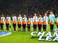  SK Sturm Graz team  during the Champions League Round 4 match between Borussia Dortmund v SK Sturm Graz at the Signal Luna Park stadium, Do...