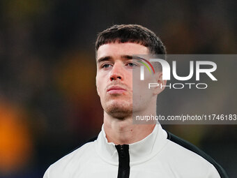 Max Johnston of SK Sturm Graz  looks on during the Champions League Round 4 match between Borussia Dortmund v SK Sturm Graz at the Signal Lu...