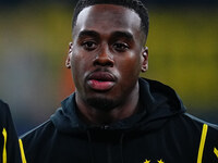 Jamie Gittens of Borussia Dortmund  looks on during the Champions League Round 4 match between Borussia Dortmund v SK Sturm Graz at the Sign...