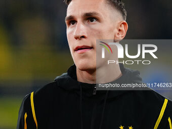 Nico Schlotterbeck of Borussia Dortmund  looks on during the Champions League Round 4 match between Borussia Dortmund v SK Sturm Graz at the...