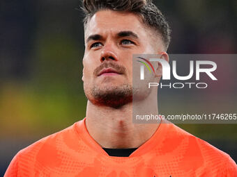 Alexander Meyer of Borussia Dortmund  looks on during the Champions League Round 4 match between Borussia Dortmund v SK Sturm Graz at the Si...