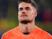 Alexander Meyer of Borussia Dortmund  looks on during the Champions League Round 4 match between Borussia Dortmund v SK Sturm Graz at the Si...