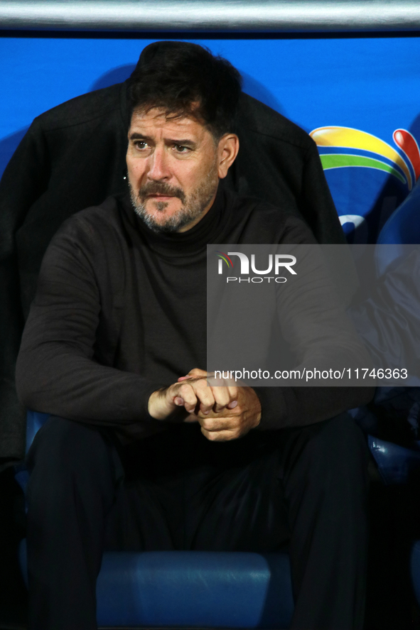 Gustavo Lema, technical director of the Pumas de la UNAM, is seen during the match corresponding to round 16 of the Apertura 2024 tournament...