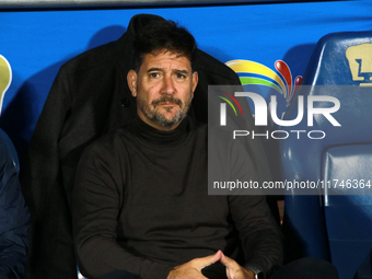 Gustavo Lema, technical director of the Pumas de la UNAM, is seen during the match corresponding to round 16 of the Apertura 2024 tournament...