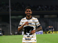 Jose Caicedo #8 of Pumas de la UNAM celebrates his goal during the match corresponding to round 16 of the Apertura 2024 tournament of the Li...