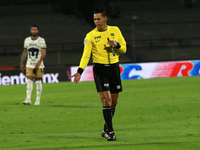 Referee Daniel Quintero Huitron officiates the match corresponding to round 16 of the Apertura 2024 tournament of the Liga BBVA MX, between...