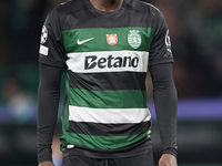 Ousmane Diomande of Sporting CP looks on during the UEFA Champions League match between Sporting CP and Manchester City at Jose Alvalade Sta...