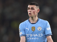 Phil Foden of Manchester City looks on during the UEFA Champions League match between Sporting CP and Manchester City at Jose Alvalade Stadi...