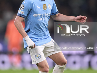 Phil Foden of Manchester City plays during the UEFA Champions League match between Sporting CP and Manchester City at Jose Alvalade Stadium...