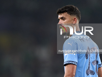 Matheus Nunes of Manchester City looks on during the UEFA Champions League match between Sporting CP and Manchester City at Jose Alvalade St...