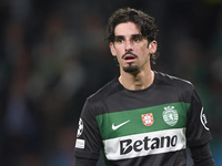 Francisco Trincao of Sporting CP looks on during the UEFA Champions League match between Sporting CP and Manchester City at Jose Alvalade St...