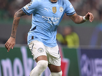 Savinho of Manchester City plays during the UEFA Champions League match between Sporting CP and Manchester City at Jose Alvalade Stadium in...