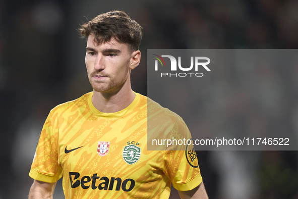 Franco Israel of Sporting CP looks on during the UEFA Champions League match between Sporting CP and Manchester City at Jose Alvalade Stadiu...