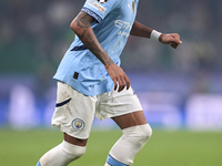 Savinho of Manchester City plays during the UEFA Champions League match between Sporting CP and Manchester City at Jose Alvalade Stadium in...