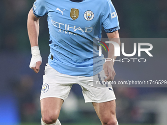 Phil Foden of Manchester City plays during the UEFA Champions League match between Sporting CP and Manchester City at Jose Alvalade Stadium...