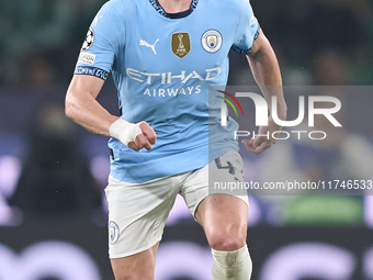 Phil Foden of Manchester City plays during the UEFA Champions League match between Sporting CP and Manchester City at Jose Alvalade Stadium...