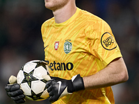 Franco Israel of Sporting CP plays during the UEFA Champions League match between Sporting CP and Manchester City at Jose Alvalade Stadium i...