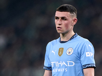 Phil Foden of Manchester City looks on during the UEFA Champions League match between Sporting CP and Manchester City at Jose Alvalade Stadi...