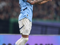 Savinho of Manchester City controls the ball during the UEFA Champions League match between Sporting CP and Manchester City at Jose Alvalade...