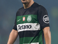 Pedro Goncalves of Sporting CP looks on during the UEFA Champions League match between Sporting CP and Manchester City at Jose Alvalade Stad...