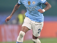 Savinho of Manchester City plays during the UEFA Champions League match between Sporting CP and Manchester City at Jose Alvalade Stadium in...