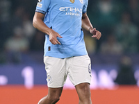 Jahmai Simpson-Pusey of Manchester City is in action during the UEFA Champions League match between Sporting CP and Manchester City at Jose...