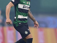 Maxi Araujo of Sporting CP is in action during the UEFA Champions League match between Sporting CP and Manchester City at Jose Alvalade Stad...