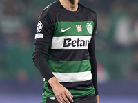 Francisco Trincao of Sporting CP reacts during the UEFA Champions League match between Sporting CP and Manchester City at Jose Alvalade Stad...