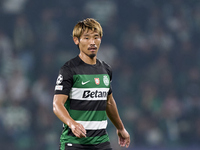 Hidemasa Morita of Sporting CP looks on during the UEFA Champions League match between Sporting CP and Manchester City at Jose Alvalade Stad...