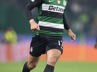 Francisco Trincao of Sporting CP plays during the UEFA Champions League match between Sporting CP and Manchester City at Jose Alvalade Stadi...