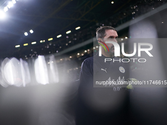 Scott Carson of Manchester City looks on before the UEFA Champions League match between Sporting CP and Manchester City at Jose Alvalade Sta...