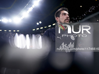 Stefan Ortega of Manchester City looks on before the UEFA Champions League match between Sporting CP and Manchester City at Jose Alvalade St...