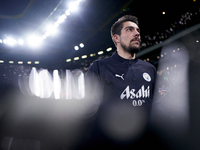 Stefan Ortega of Manchester City looks on before the UEFA Champions League match between Sporting CP and Manchester City at Jose Alvalade St...