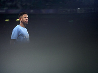 Savinho of Manchester City warms up before the UEFA Champions League match between Sporting CP and Manchester City at Jose Alvalade Stadium...