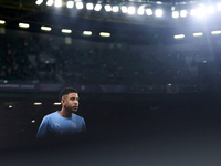 Savinho of Manchester City warms up before the UEFA Champions League match between Sporting CP and Manchester City at Jose Alvalade Stadium...