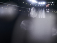 Ederson of Manchester City warms up before the UEFA Champions League match between Sporting CP and Manchester City at Jose Alvalade Stadium...