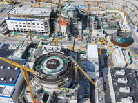 A photo taken on November 6, 2024, shows the construction site of Units 7 and 8 of Tianwan Nuclear Power Plant in Lianyungang, China. (