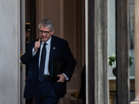 Patrick Hetzel, Minister for Higher Education and Research, attends the Council of Ministers at the Elysee in Paris, France, on November 6,...