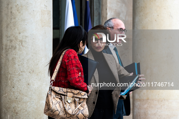 Rachida Dati, Minister of Culture, is at the Elysee Palace for the Council of Ministers in Paris, France, on November 6, 2024. 