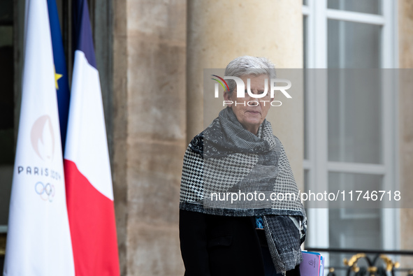 Genevieve Darrieussecq, Minister of Public Health, attends the Council of Ministers at the Elysee in Paris, France, on November 6, 2024. 