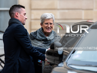 Genevieve Darrieussecq, Minister of Public Health, attends the Council of Ministers at the Elysee in Paris, France, on November 6, 2024. (