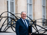 Francois-Noel Buffet, Minister attached to the Prime Minister, responsible for Overseas France, is at the Elysee Palace for the Council of M...