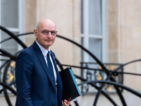 Didier Migaud, Minister of Justice, is at the Elysee Palace for the Council of Ministers in Paris, France, on November 6, 2024. (